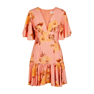 Keepsake Forever Pink Floral-print Mini Dress