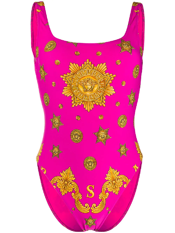 versace pink swimwear