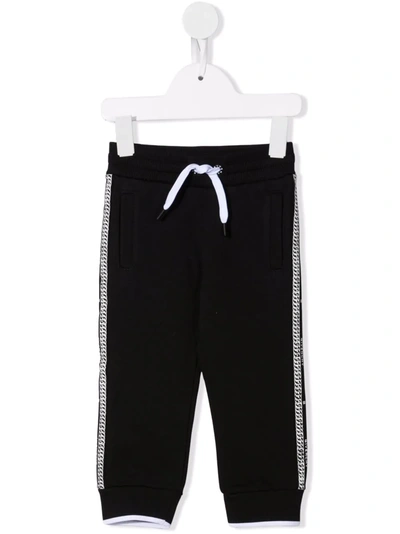 Givenchy Black Sweatpant For Baby Kids With Logos In Nero