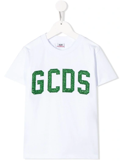 Gcds Kids Athletic T-shirt In Verde