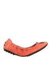 Tod's Ballet Flats In Orange