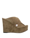 Sergio Rossi Sandals In Green