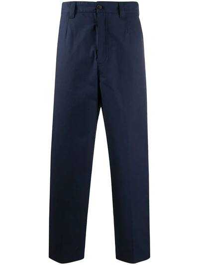 Acne Studios Tapered Fit Cotton Chinos Dark Blue