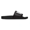 Msgm 20mm Rubber Slide Sandals In Black