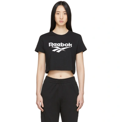 Reebok Cl F Big Logo Cotton Jersey T-shirt In Black