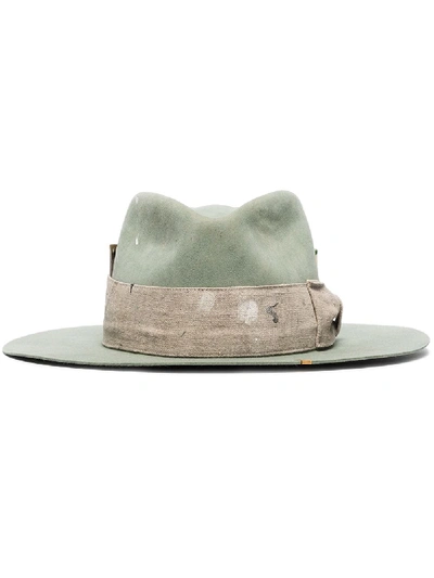 Nick Fouquet Santa Lucia Bow-detailed Wool-felt Hat In Green