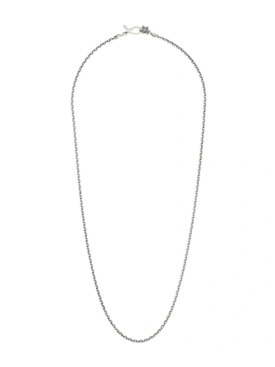 Lyly Erlandsson Silver Tone Oval Chain Necklace
