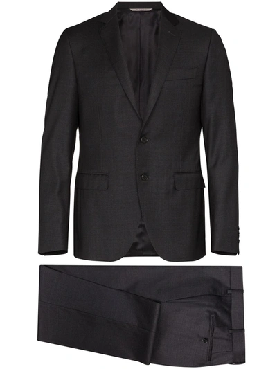 Canali Grey Single-breasted Two-piece Wool Suit
