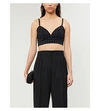 Magda Butrym Teruel Swarovski Crystal Embellished Crop Top In Black