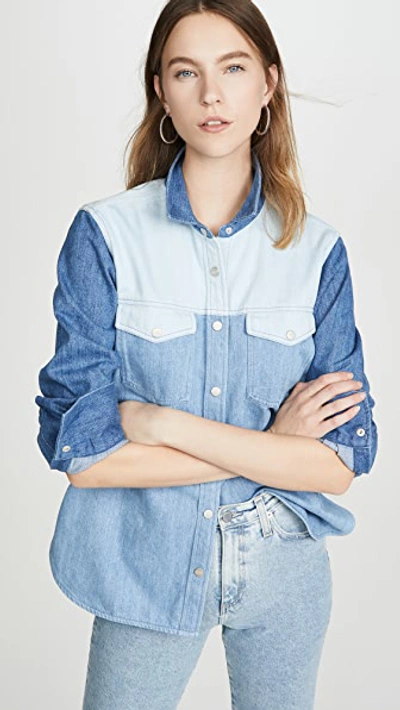 Closed Libbie Button Down Shirt In Light Blue