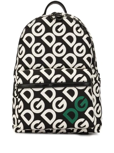 Dolce & Gabbana Dg Mania Print Backpack In Black