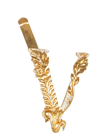 Versace Virtus Hair Pin In Gold