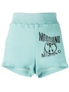 Moschino Logo-print Track Shorts In Blue