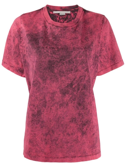 Stella Mccartney Acid Wash T-shirt In Pink
