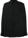 Ami Alexandre Mattiussi Oversized Side Slits Shirt In Black