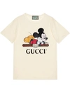 Gucci X Disney Mickey Print Oversized T-shirt In White