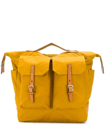 Ally Capellino Frank Waxed Backpack In Yellow