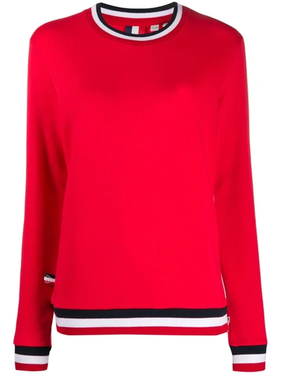 Rossignol Stripe Detail Cotton Blend Sweatshirt In Red
