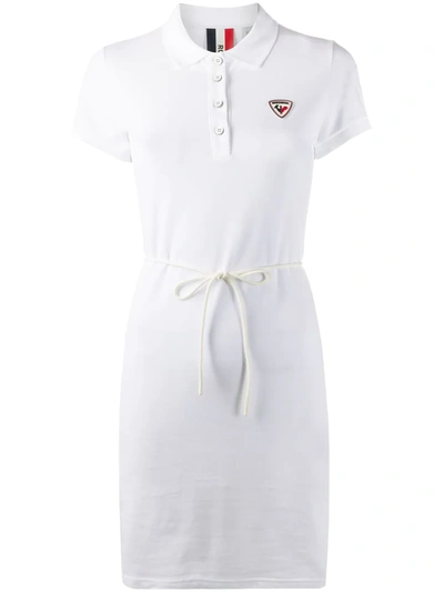 Rossignol Logo-patch Cotton Polo-dress In White