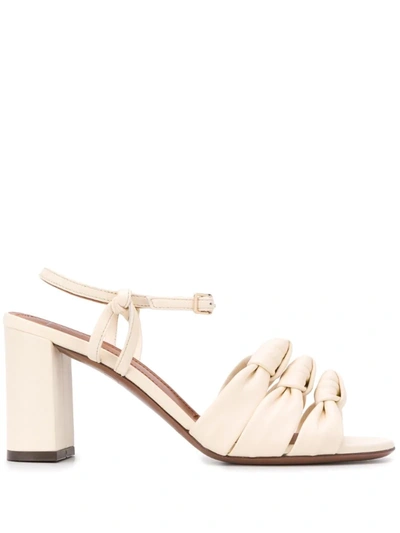L'autre Chose Knot Detail Sandals In Neutrals