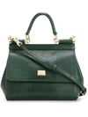 Dolce & Gabbana Small Sicily Shoulder Bag In Green