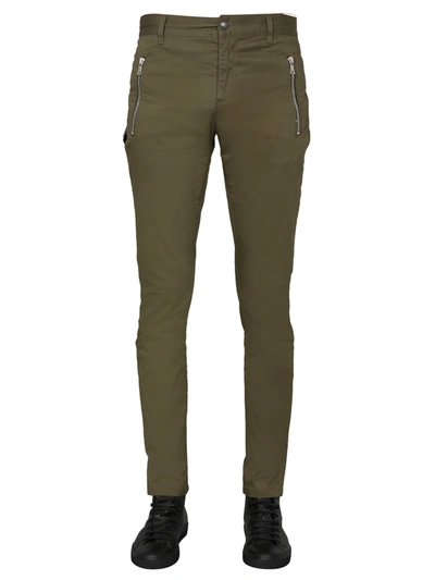 Balmain Pants With Zip In Green