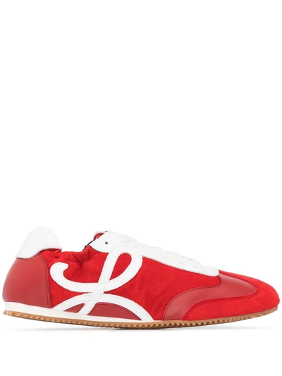 Loewe Red Ballet Runner Suede Trainers