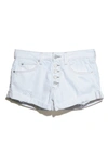 Free People Romeo Rolled Cutoff Denim Shorts In White