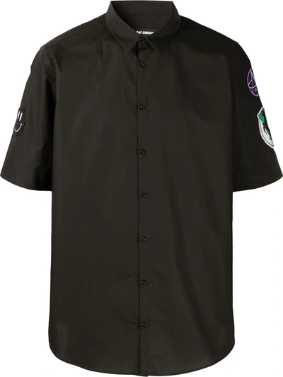 Raf Simons Patches Short-sleeved Shirt In Black