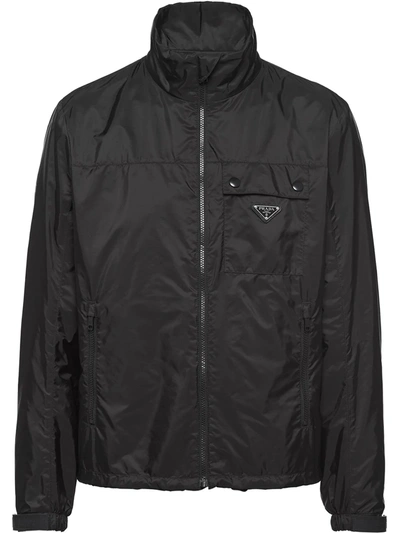 Prada Nylon Blouson Jacket In Black