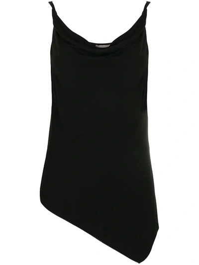 Emilio Pucci Asymmetric Hem Tank Top In Black