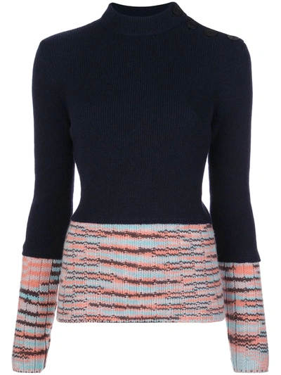 M Missoni Mix Pattern Jumper In Blue