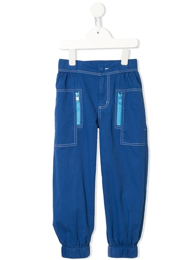 Stella Mccartney Kids' Zip Pocket Trousers In Blue