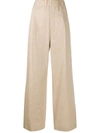 Jejia High Waist Wide Leg Cargo Trousers In Braun