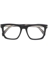 David Beckham Eyewear Rectangle Frame Glasses In Black