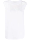 Fabiana Filippi Beaded Scoop Neck Blouse In White