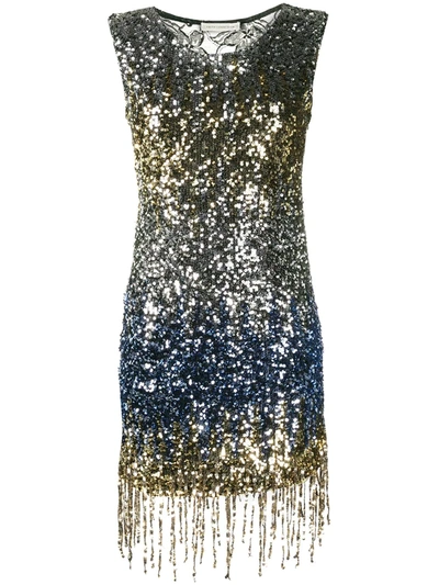 Faith Connexion Sequin Fringe Dress In Multicolor