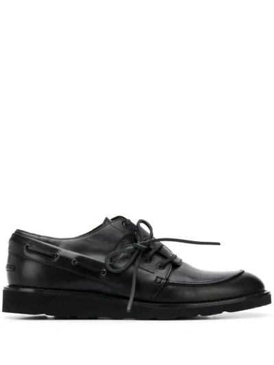 Maison Margiela Asymmetric Lace-up Shoes In Black