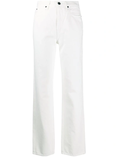 Slvrlake Frankie High-rise Crop Flare Rigid Jeans In Natural White