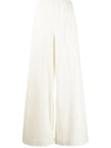 Joseph High-waisted Wide-leg Trousers In Neutrals