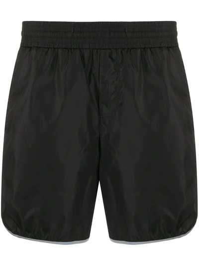 Gucci Interlocking G Stripe Swim Shorts In Black