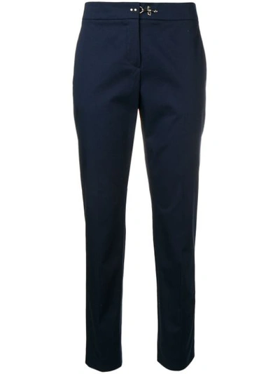 Fay Blue Mid-rise Tapered-leg Trousers