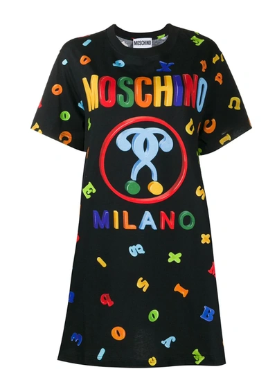 Moschino Logo Print T-shirt In Black