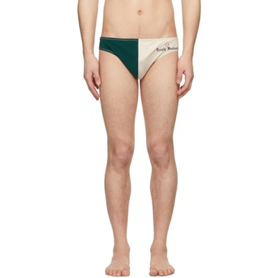Linder Trophy Husband Colour-blocked Swim Trunks In Red Green B