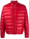Moncler High-neck Padded Jacket In Red