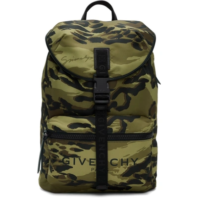 Givenchy Men's Animalia Light3 Camo Logo Backpack In Multicolor