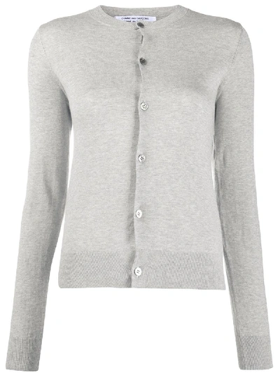 Comme Des Garçons Comme Des Garcons Comme Des Garcons White Worsted Wool Cardigan In Grey