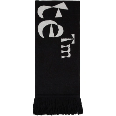 Off-white Black Arrows Man Scarf In Black/white