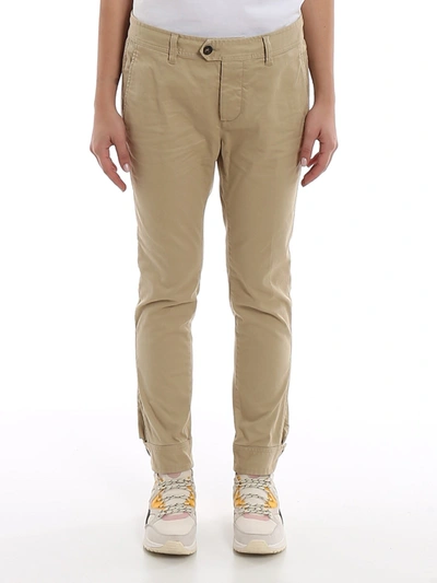 Dsquared2 Military Crop Twill Trousers In Beige