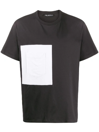 Neil Barrett Contrasting Pocket T-shirt In Black